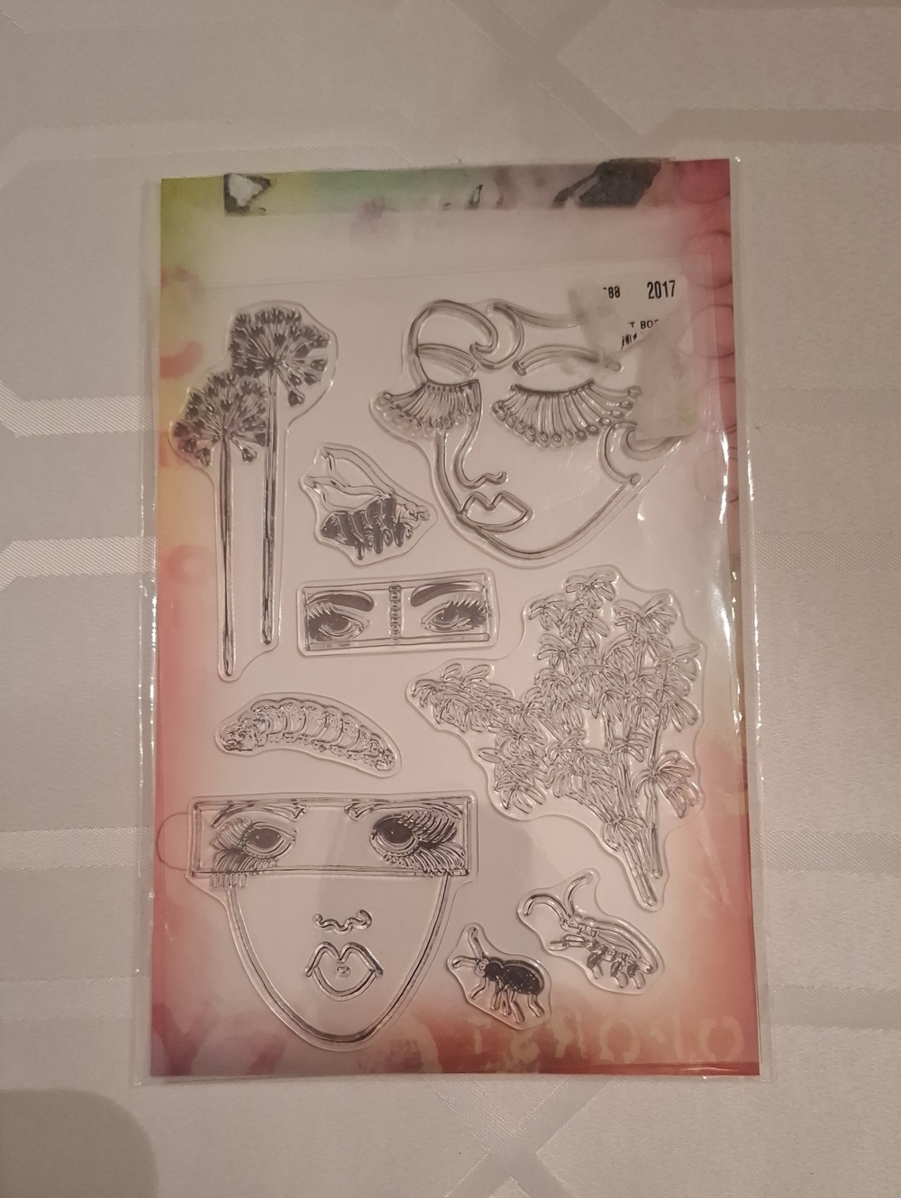Face & Floral Clear Stamp Set - Craft Stamps By Dylusions